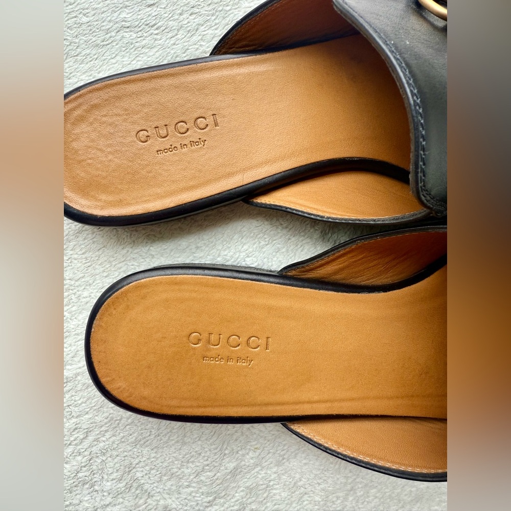 Gucci Women's Black Leather Loafers - Picture 3 of 9